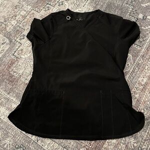 Black scrub shirt